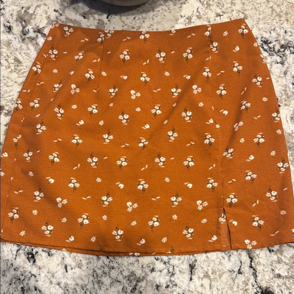 Aeropostale Orange Pencil Mini Skirt with Slit